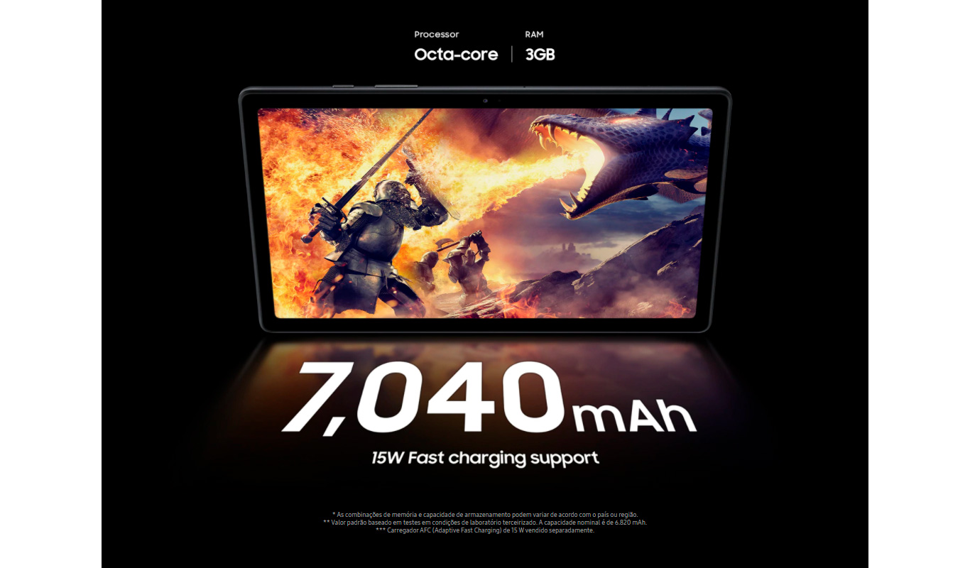 Tablet Samsung Galaxy A7 4G T505 64GB 3GB RAM Tela Grande 10.4